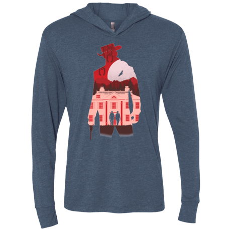 T-Shirts Indigo / X-Small The D is Silent Triblend Long Sleeve Hoodie Tee