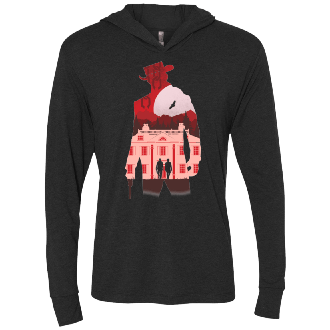 T-Shirts Vintage Black / X-Small The D is Silent Triblend Long Sleeve Hoodie Tee