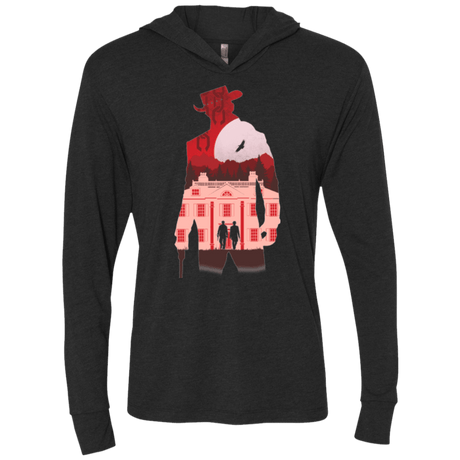 T-Shirts Vintage Black / X-Small The D is Silent Triblend Long Sleeve Hoodie Tee