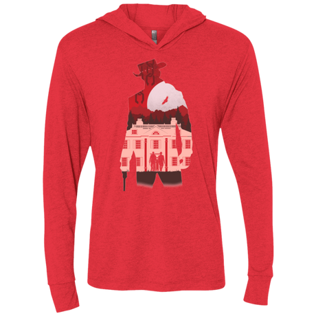 T-Shirts Vintage Red / X-Small The D is Silent Triblend Long Sleeve Hoodie Tee