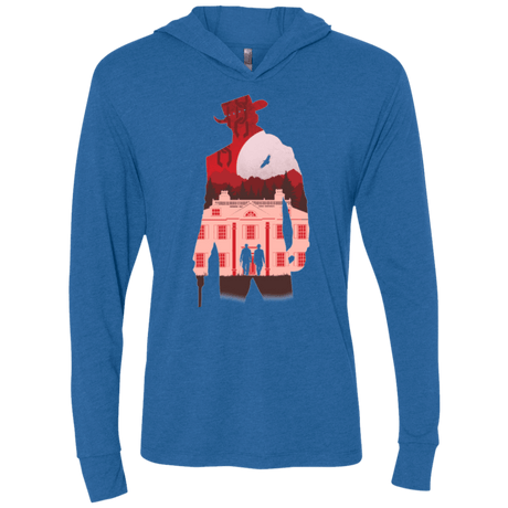 T-Shirts Vintage Royal / X-Small The D is Silent Triblend Long Sleeve Hoodie Tee