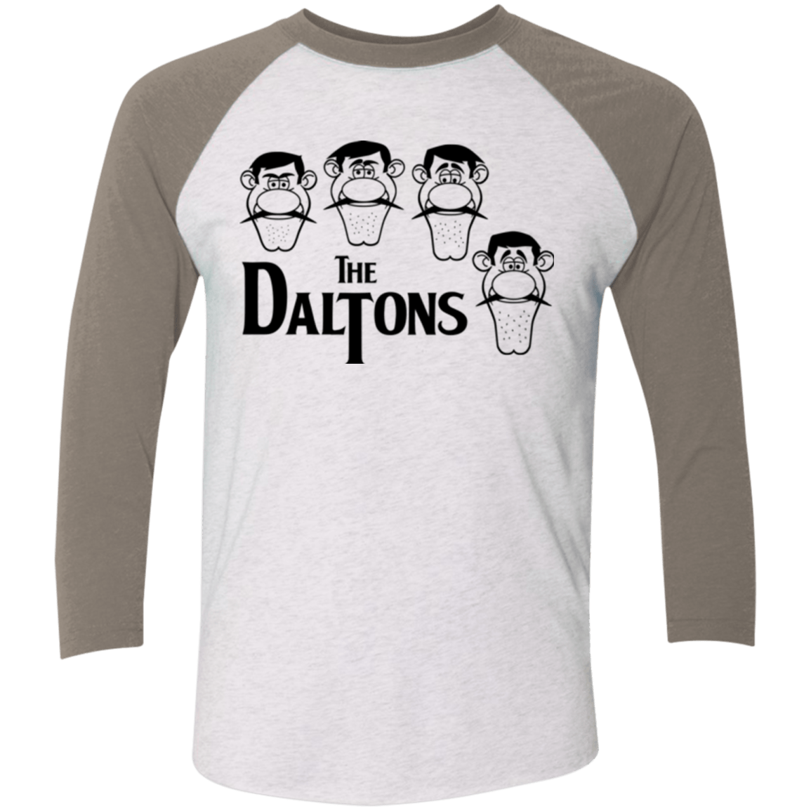 T-Shirts Heather White/Vintage Grey / X-Small The Daltons Men's Triblend 3/4 Sleeve