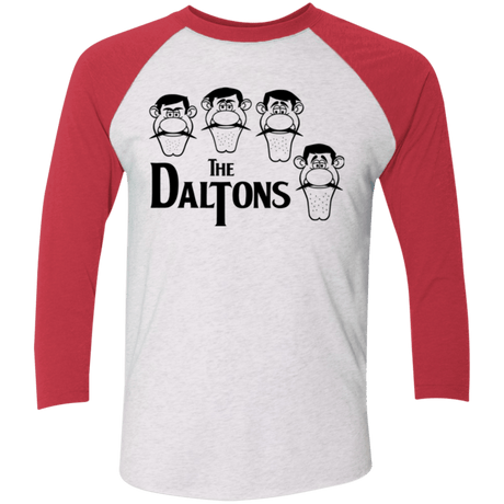 T-Shirts Heather White/Vintage Red / X-Small The Daltons Men's Triblend 3/4 Sleeve