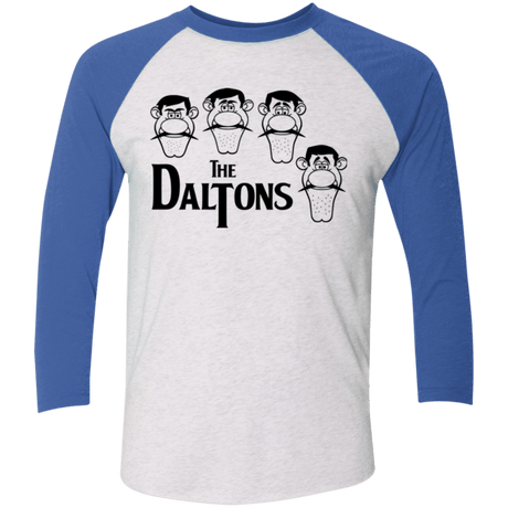 T-Shirts Heather White/Vintage Royal / X-Small The Daltons Men's Triblend 3/4 Sleeve