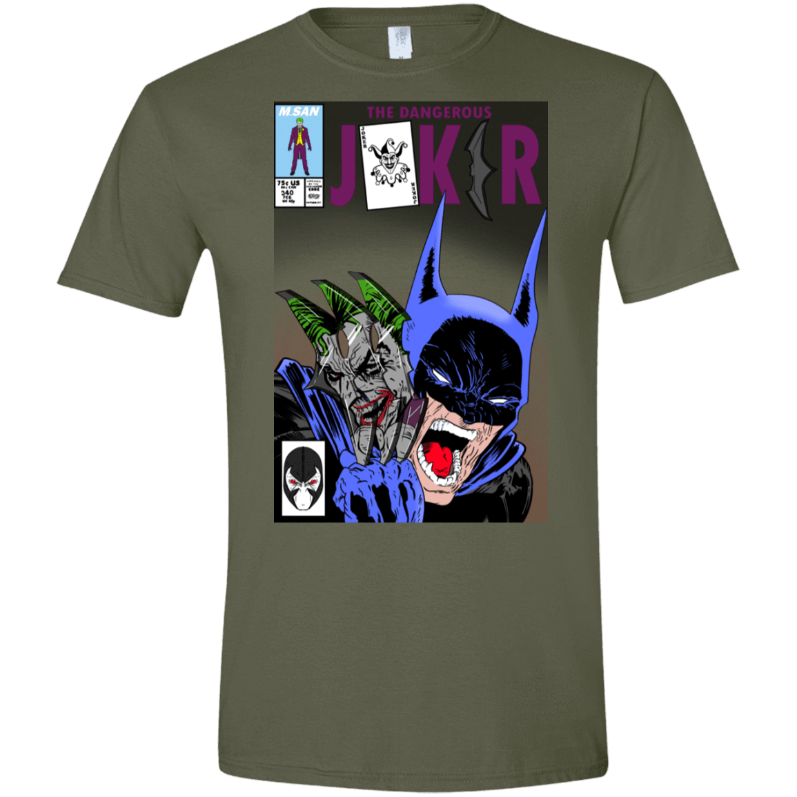 T-Shirts Military Green / S The Dangerous Joker Men's Semi-Fitted Softstyle