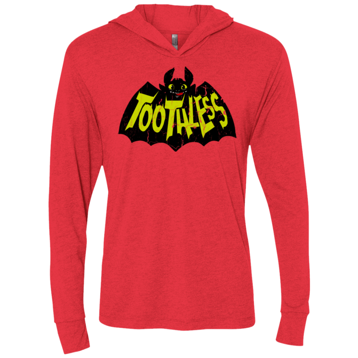 T-Shirts Vintage Red / X-Small The Dark Dragon Triblend Long Sleeve Hoodie Tee