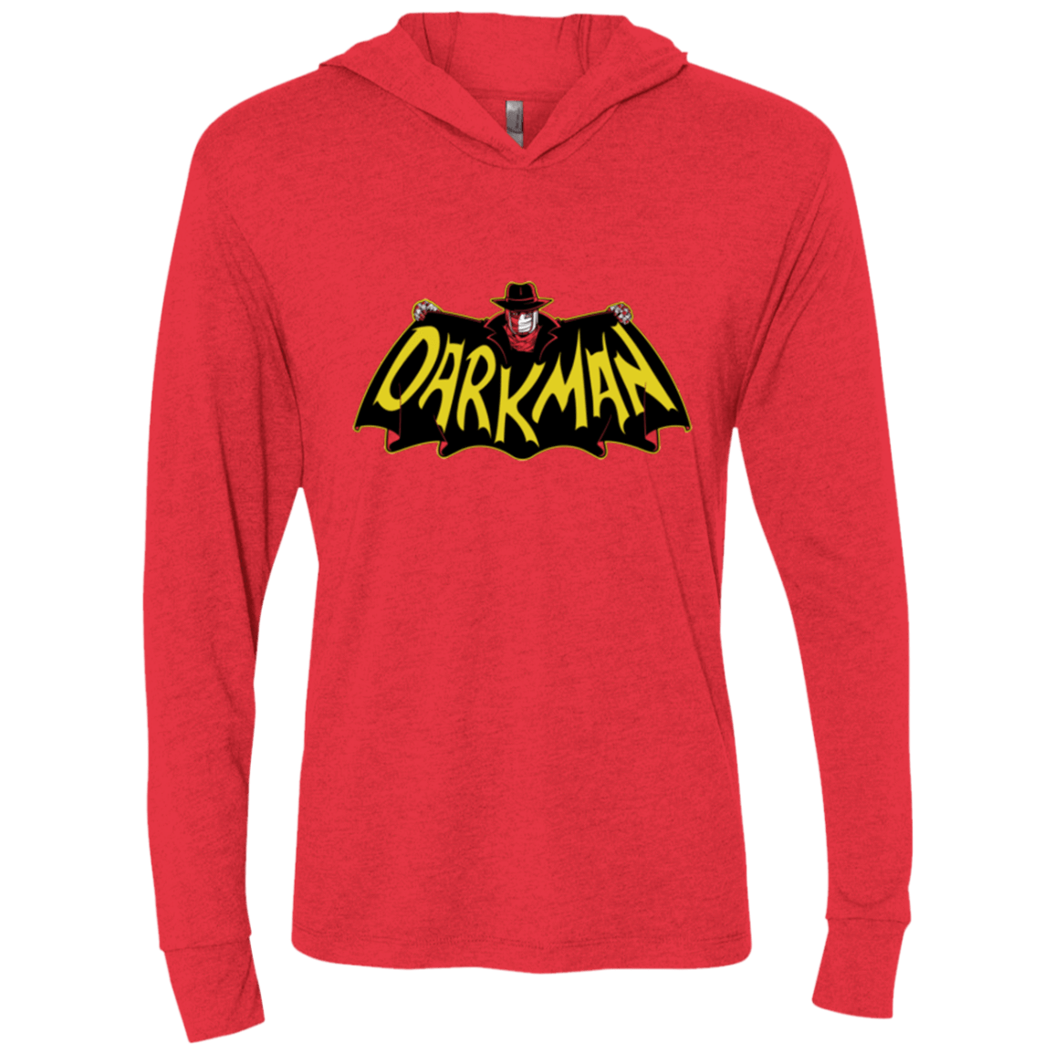 T-Shirts Vintage Red / X-Small The Dark Man Triblend Long Sleeve Hoodie Tee