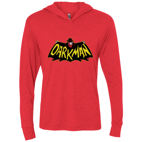 T-Shirts Vintage Red / X-Small The Dark Man Triblend Long Sleeve Hoodie Tee