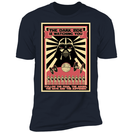 T-Shirts Midnight Navy / S The Dark Side Is Watching You Men's Premium T-Shirt