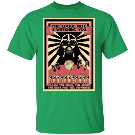 T-Shirts Irish Green / YXS The Dark Side Is Watching You Youth T-Shirt
