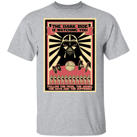 T-Shirts Sport Grey / YXS The Dark Side Is Watching You Youth T-Shirt