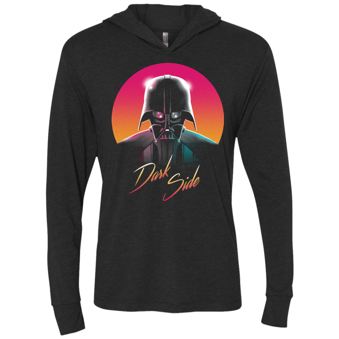 T-Shirts Vintage Black / X-Small The Dark Side Triblend Long Sleeve Hoodie Tee