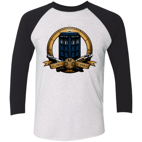 T-Shirts Heather White/Vintage Black / X-Small The Day of the Doctor Triblend 3/4 Sleeve