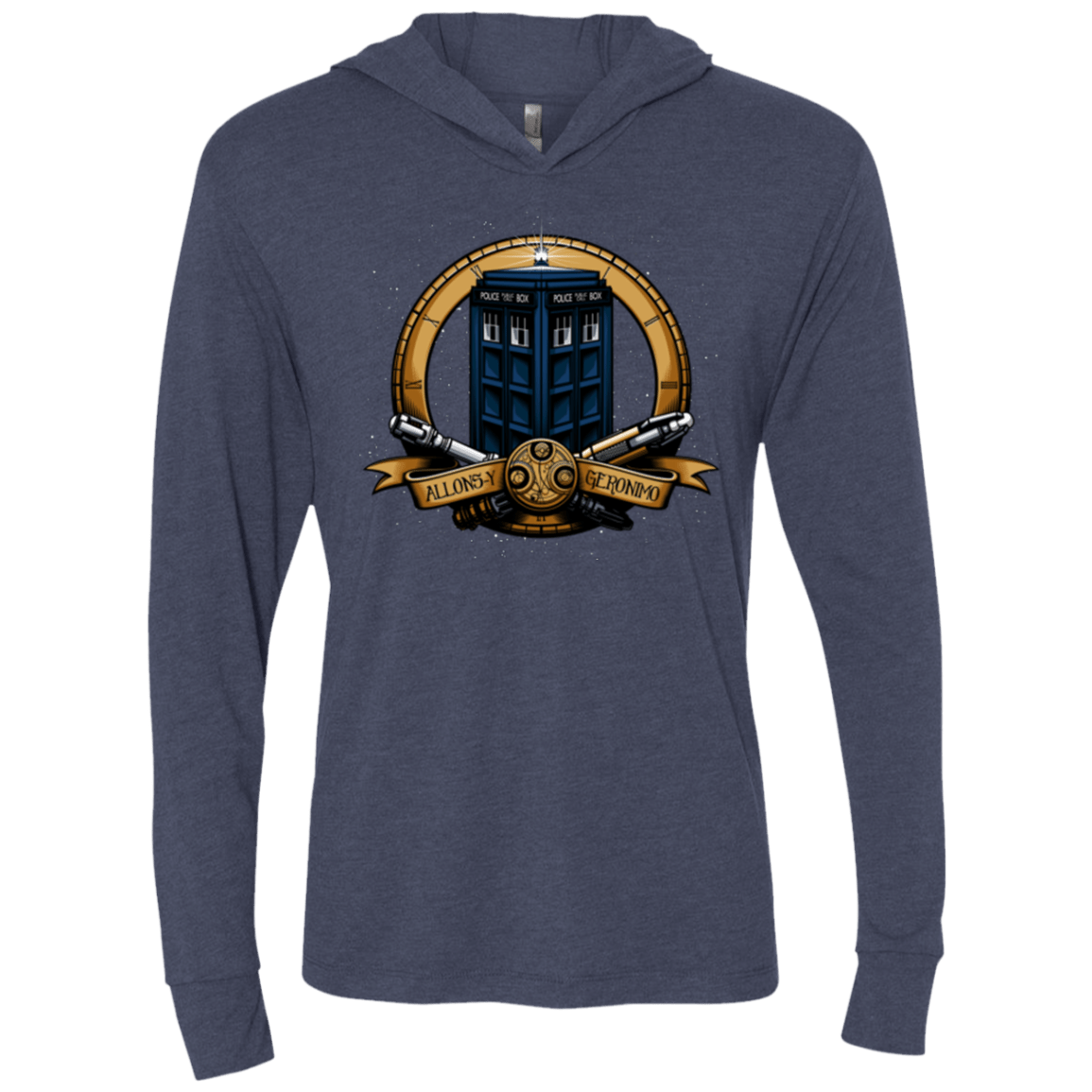 T-Shirts Vintage Navy / X-Small The Day of the Doctor Triblend Long Sleeve Hoodie Tee
