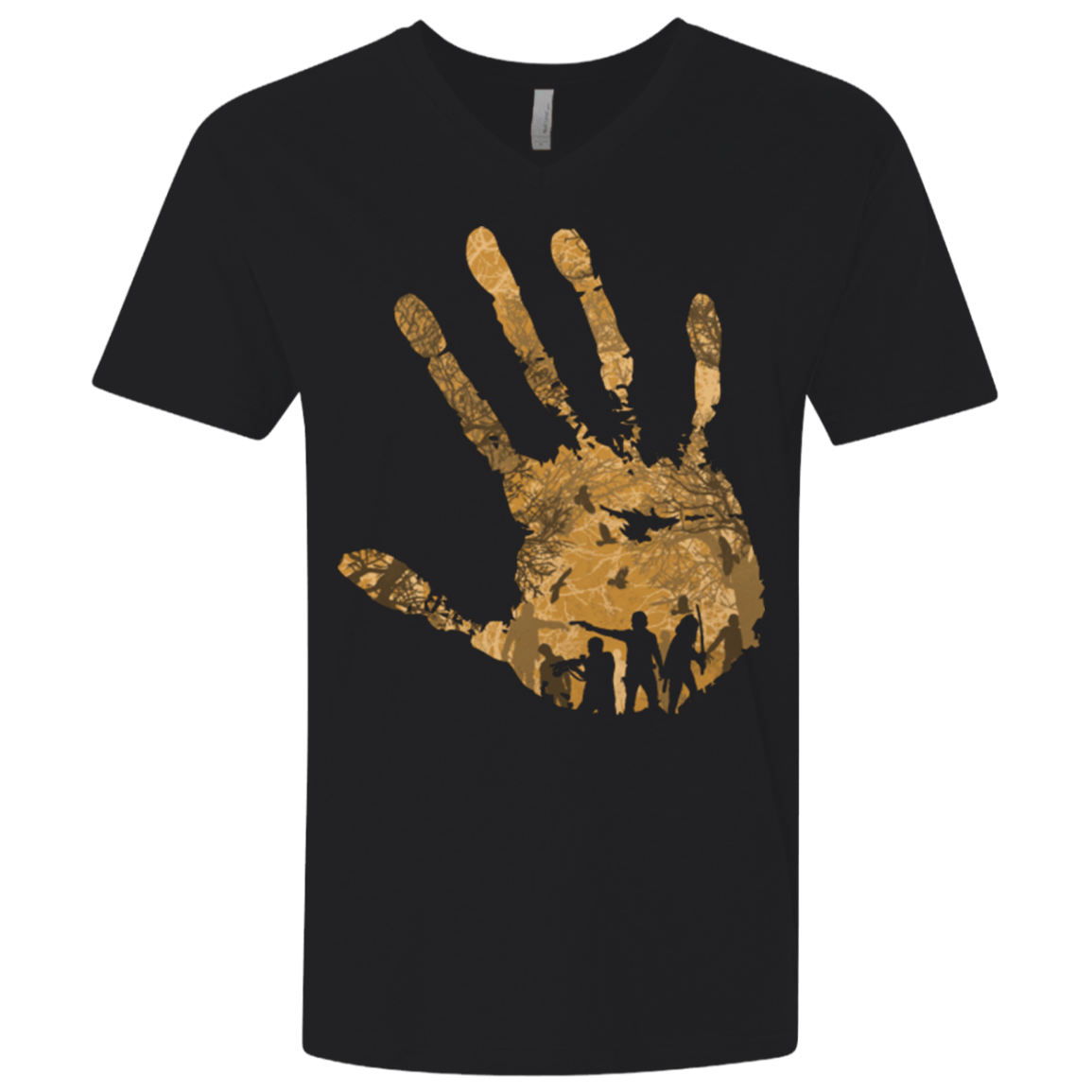 T-Shirts Black / X-Small The Dead walk! Men's Premium V-Neck