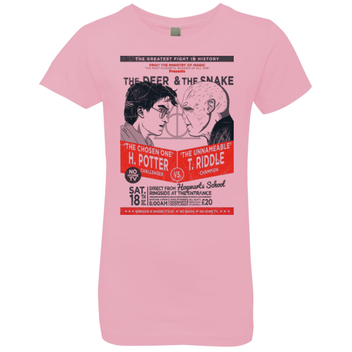 T-Shirts Light Pink / YXS The Deer vs The Snake Girls Premium T-Shirt