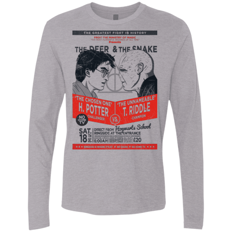 T-Shirts Heather Grey / Small The Deer vs The Snake Men's Premium Long Sleeve