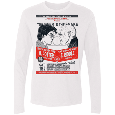 T-Shirts White / Small The Deer vs The Snake Men's Premium Long Sleeve