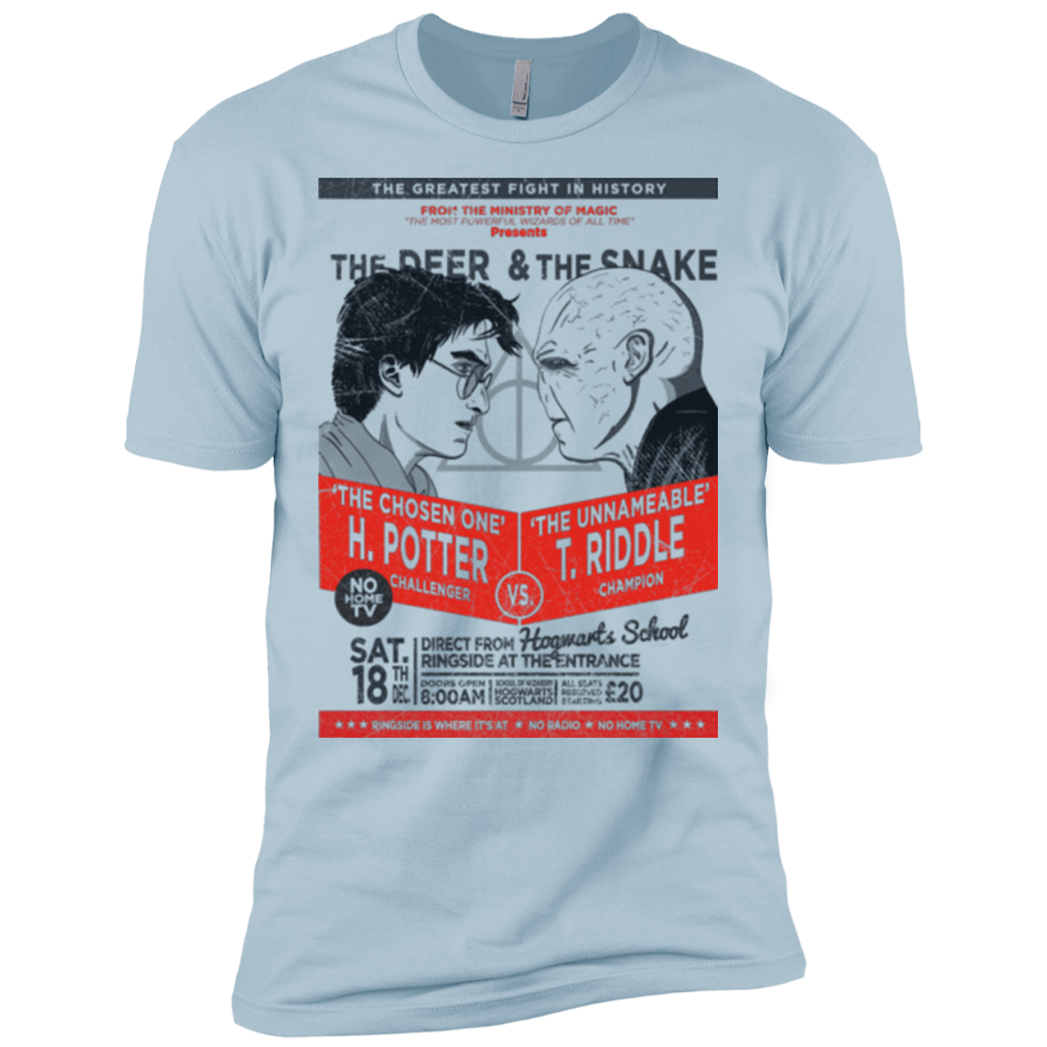 T-Shirts Light Blue / X-Small The Deer vs The Snake Men's Premium T-Shirt