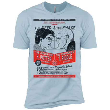 T-Shirts Light Blue / X-Small The Deer vs The Snake Men's Premium T-Shirt