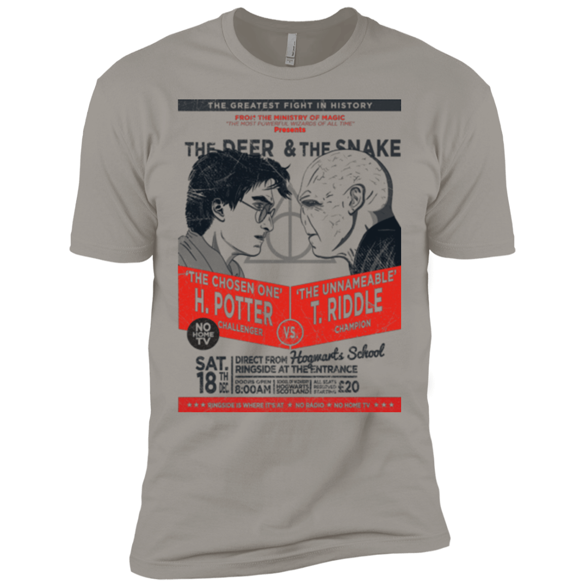 T-Shirts Light Grey / X-Small The Deer vs The Snake Men's Premium T-Shirt