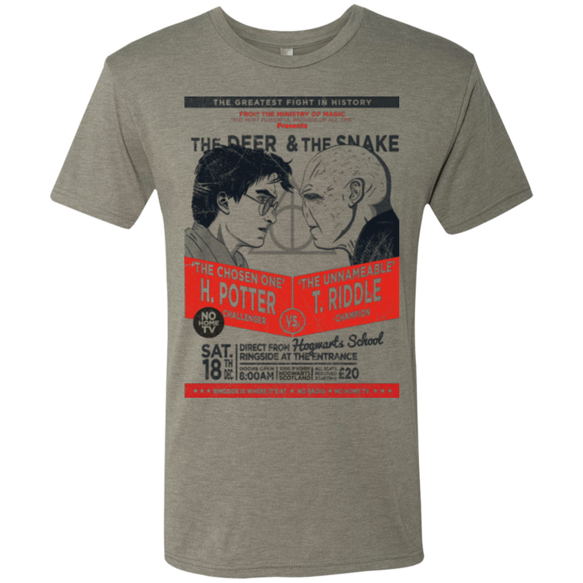 T-Shirts Venetian Grey / Small The Deer vs The Snake Men's Triblend T-Shirt