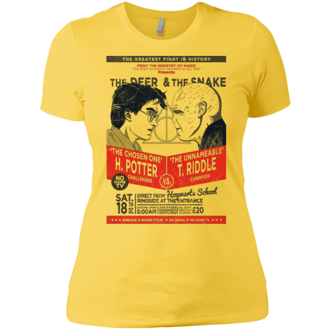 T-Shirts Vibrant Yellow / X-Small The Deer vs The Snake Women's Premium T-Shirt