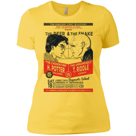 T-Shirts Vibrant Yellow / X-Small The Deer vs The Snake Women's Premium T-Shirt