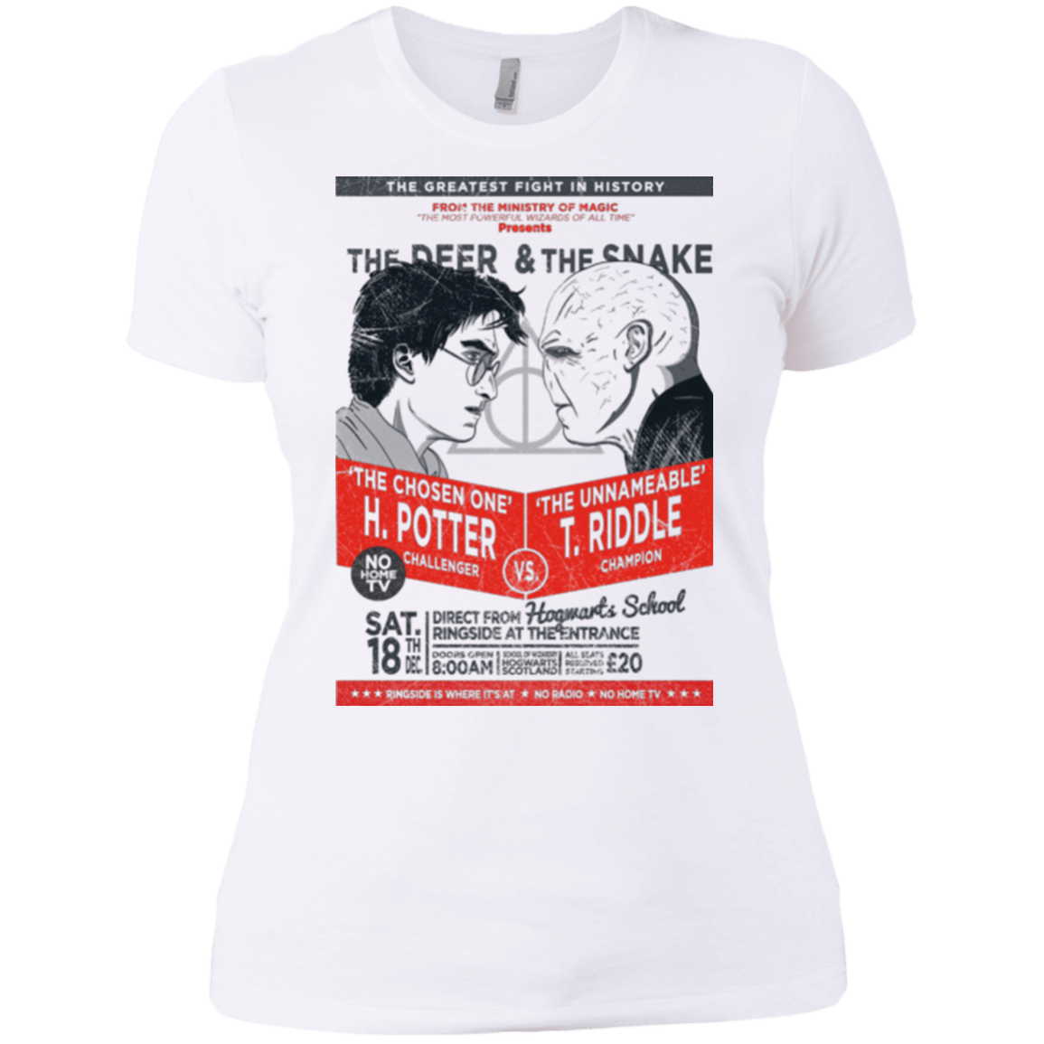 T-Shirts White / X-Small The Deer vs The Snake Women's Premium T-Shirt