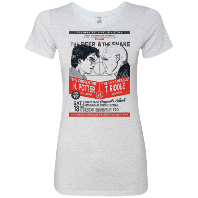 T-Shirts Heather White / Small The Deer vs The Snake Women's Triblend T-Shirt