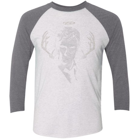 T-Shirts Heather White/Premium Heather / X-Small The Detective Men's Triblend 3/4 Sleeve