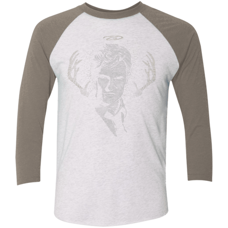 T-Shirts Heather White/Vintage Grey / X-Small The Detective Men's Triblend 3/4 Sleeve