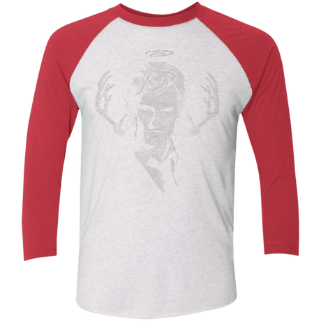 T-Shirts Heather White/Vintage Red / X-Small The Detective Men's Triblend 3/4 Sleeve