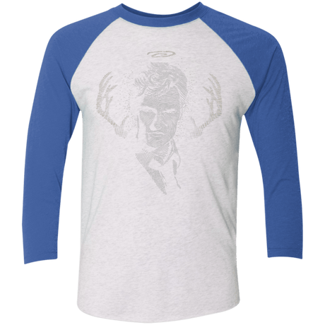 T-Shirts Heather White/Vintage Royal / X-Small The Detective Men's Triblend 3/4 Sleeve