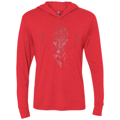T-Shirts Vintage Red / X-Small The Detective Triblend Long Sleeve Hoodie Tee