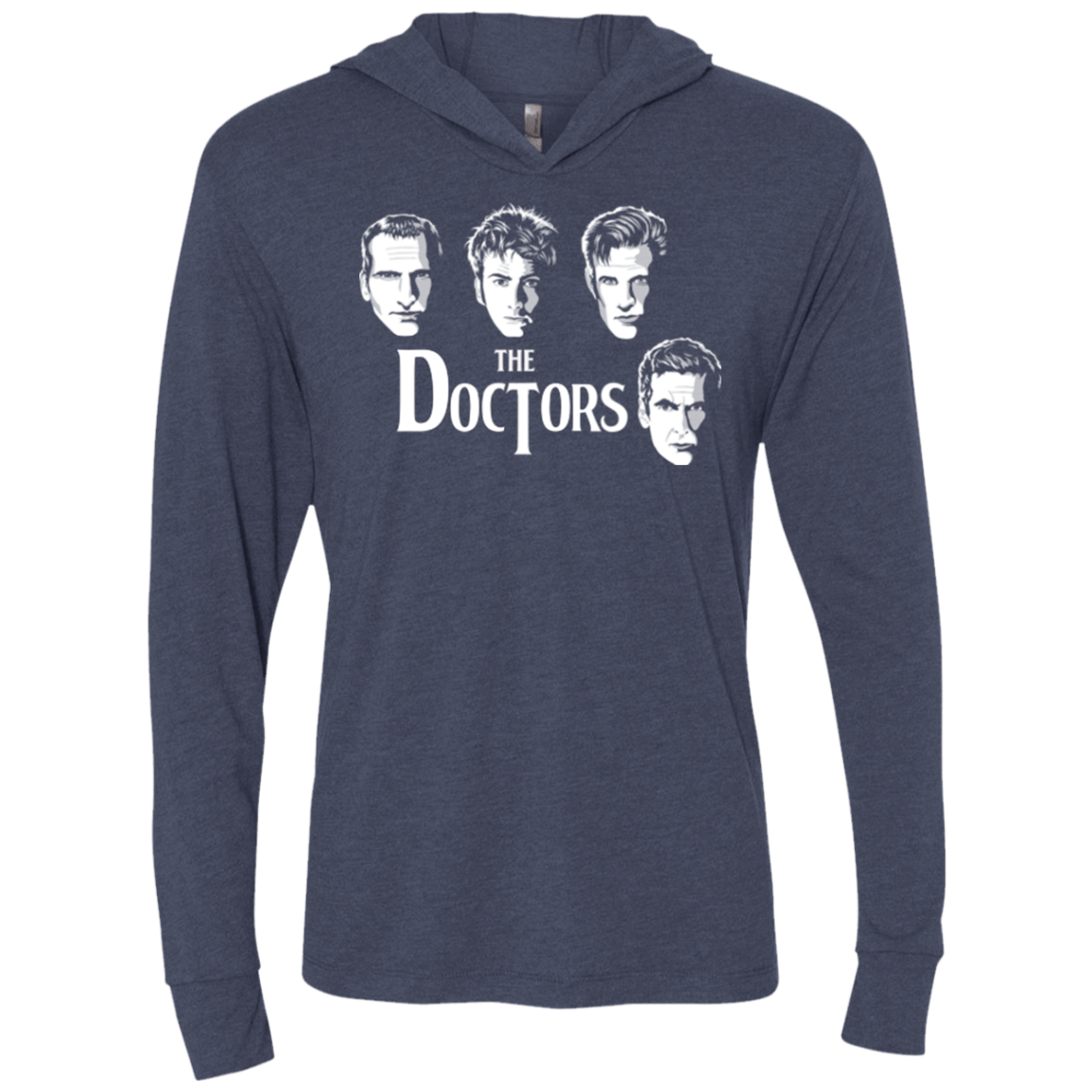 T-Shirts Vintage Navy / X-Small The Doctors Triblend Long Sleeve Hoodie Tee