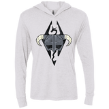 T-Shirts Heather White / X-Small The Dragon Born Triblend Long Sleeve Hoodie Tee