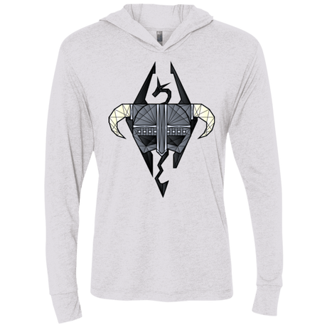 T-Shirts Heather White / X-Small The Dragon Born Triblend Long Sleeve Hoodie Tee