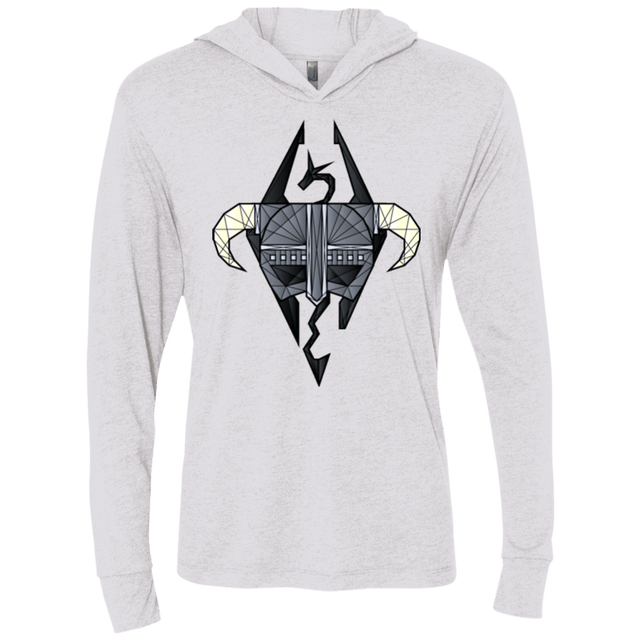 T-Shirts Heather White / X-Small The Dragon Born Triblend Long Sleeve Hoodie Tee