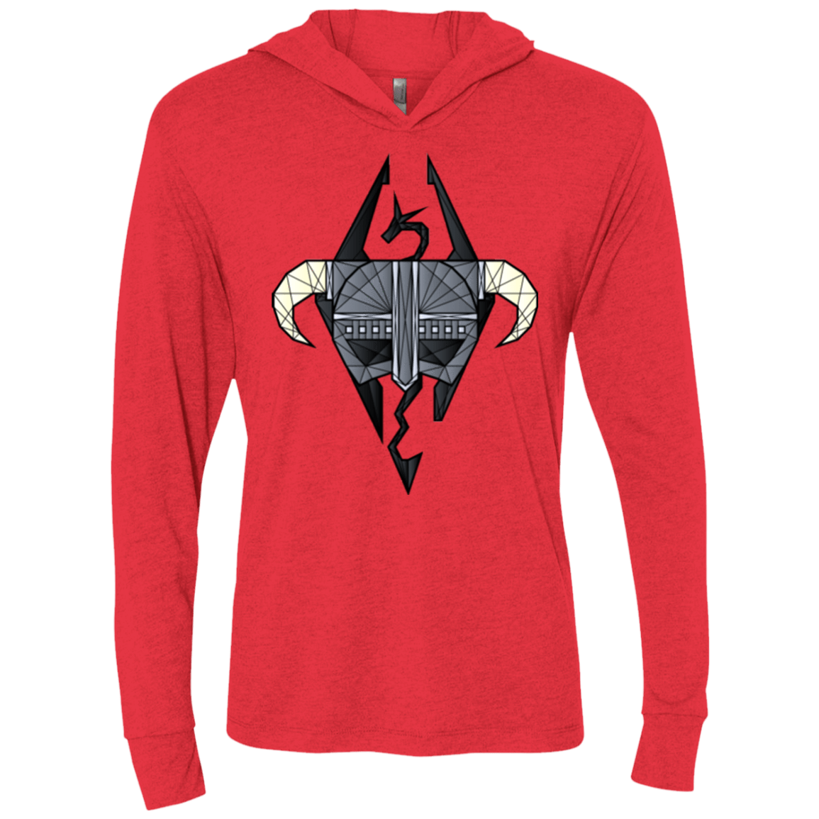 T-Shirts Vintage Red / X-Small The Dragon Born Triblend Long Sleeve Hoodie Tee