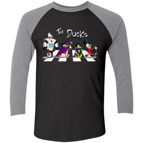 T-Shirts Vintage Black/Premium Heather / X-Small The Ducks Men's Triblend 3/4 Sleeve