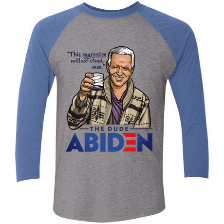 T-Shirts Premium Heather/Vintage Royal / S The Dude Abiden Men's Triblend 3/4 Sleeve