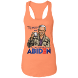 T-Shirts Light Orange / X-Small The Dude Abiden Women's Triblend Racerback Tank