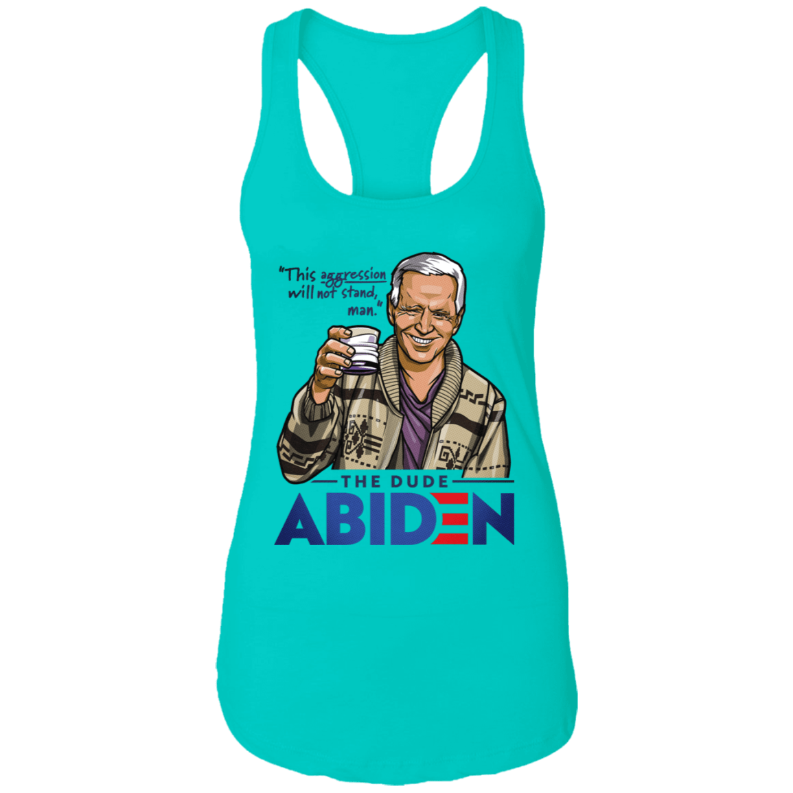 T-Shirts Tahiti Blue / X-Small The Dude Abiden Women's Triblend Racerback Tank