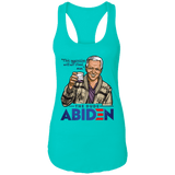 T-Shirts Tahiti Blue / X-Small The Dude Abiden Women's Triblend Racerback Tank