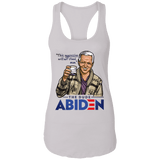T-Shirts White / X-Small The Dude Abiden Women's Triblend Racerback Tank