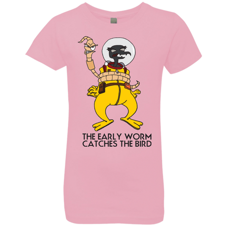T-Shirts Light Pink / YXS The Early Worm Catches The Bird Girls Premium T-Shirt