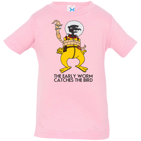 T-Shirts Pink / 6 Months The Early Worm Catches The Bird Infant Premium T-Shirt