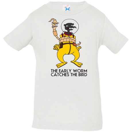 T-Shirts White / 6 Months The Early Worm Catches The Bird Infant Premium T-Shirt