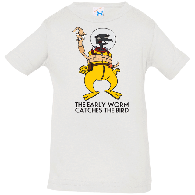T-Shirts White / 6 Months The Early Worm Catches The Bird Infant Premium T-Shirt
